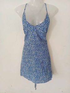 Blue Floral Mini Dress