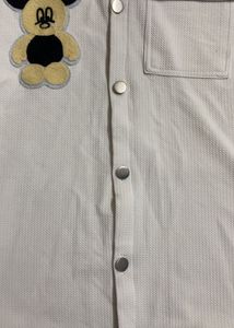 Mickey Mouse Embroidered Button Down