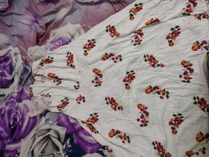 White Kurti With Dupatta