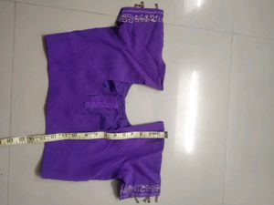 PURPLE COLOUR SAREE WITH BLOUSE