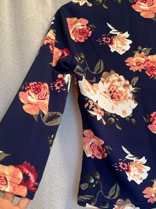 Mock Neck Floral Top