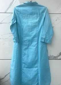 Blue Checked Kurti