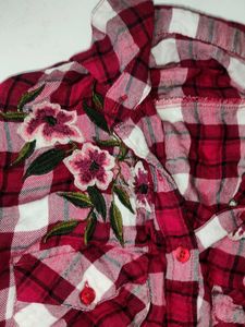 Embroidered Shrug Like Shirt