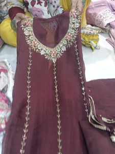 Elegant Maroon Salwar Suit