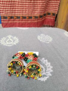 Beaded Jhumka Earrings
