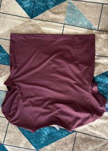 Burgundy H&amp;M Basic Tee