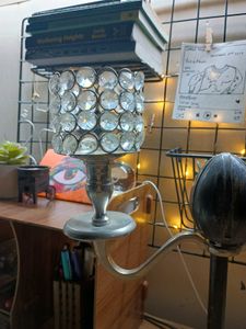 Vintage Crystal Candle Holder Dual Arm Stand