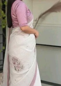 Floral Hand Painted Saree