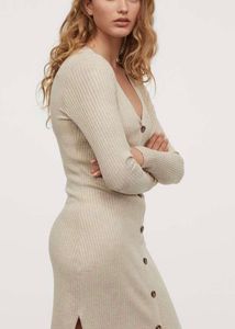 H&amp;M Beige Bodycon Dress 👗