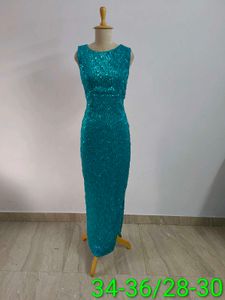 Teal Sequin Gown