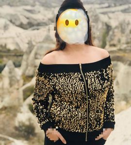 Offshoulder Zipper Top
