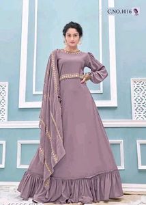 SEMI STICHED TOP WITH FAUX GEORGETTE DUPPATTA