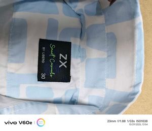 Patterned Blue Shirt