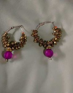 Beaded Hoop Earrings