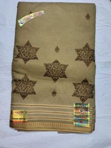 Gangore Cotton Saree With Stitched Peticoat