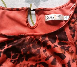 Coral Animal Print Dress