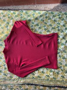 Maroon Long Sleeve Top