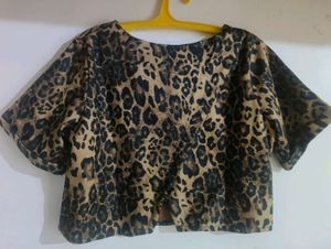 Leopard Print Crop Top