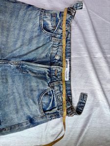 New Bershka Acid Wash Cargo Jeans