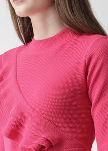 Pink Asymmetric Tunic Top