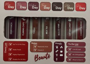 MILA BEAUTE Set of 7 Mini Liquid Lipsticks