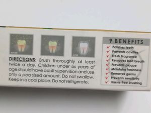 Combo Of Charcoal Toothpaste &amp; Bamboo Toothbrush