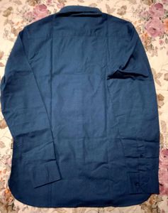 Navy Blue Dotted Casual Shirt