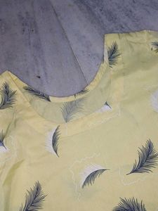 Beautiful Yellow Short Kurta💛