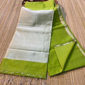Elegant Silver Saree