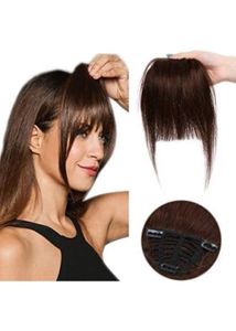 Hair Topper with Clip in Curtain bangs!