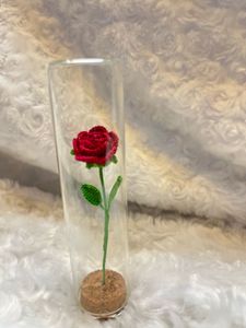 Rose In Glass Bottle