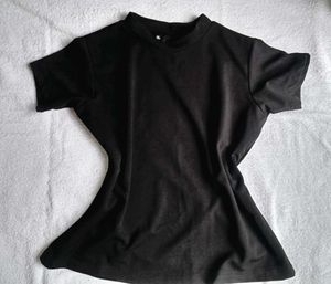 Black Mock Neck Top - XL