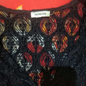 Black Knit Top Bust 40