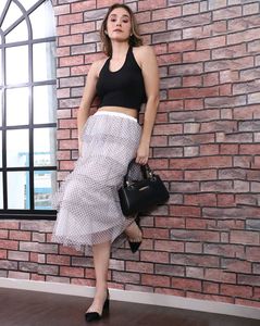 Tiered Polka Dot Skirt