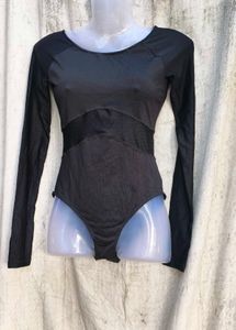 38119. Black Long Sleeve Bodysuit