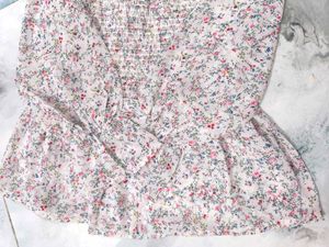 Square Neck Floral Top