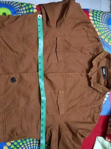 R&amp;G Brown Button-Up Thick Shirt