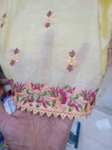 partywear padded Embroidered Kurta Set