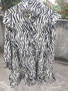 Chic Zebra Print Mini Dress(Unused)