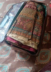 Burgundy Embroidered Lehenga Choli Set