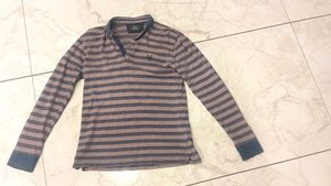 Mufti Striped Long Sleeve Polo Shirt