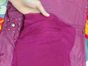 Plum Colour Beautiful Churidar Material