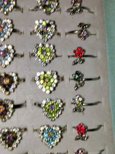 Sparkly Heart Rings At @150