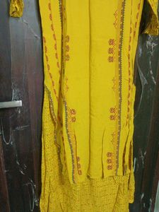Pure Rayon Straight Ethnic Double Layered Kurti