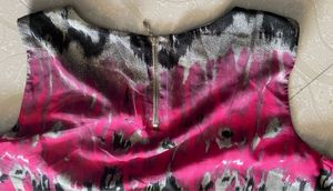 JUNAROSE Pink Grey Abstract Chiffon Sleeveless Top