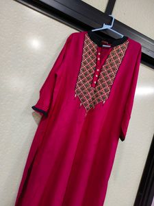 PINK RAYON KURTI.