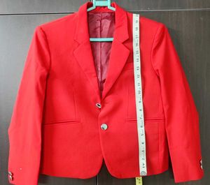 Red Maroon Blazer For 10-12 Yr Boy/girl