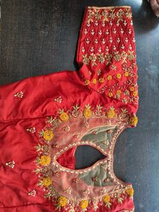Red Embroidered Blouse