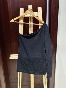 Code Chic One-Shoulder Shimmer  Top