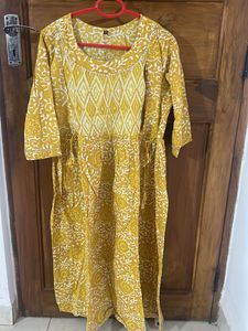 Yellow Floral Print Maxi Dress